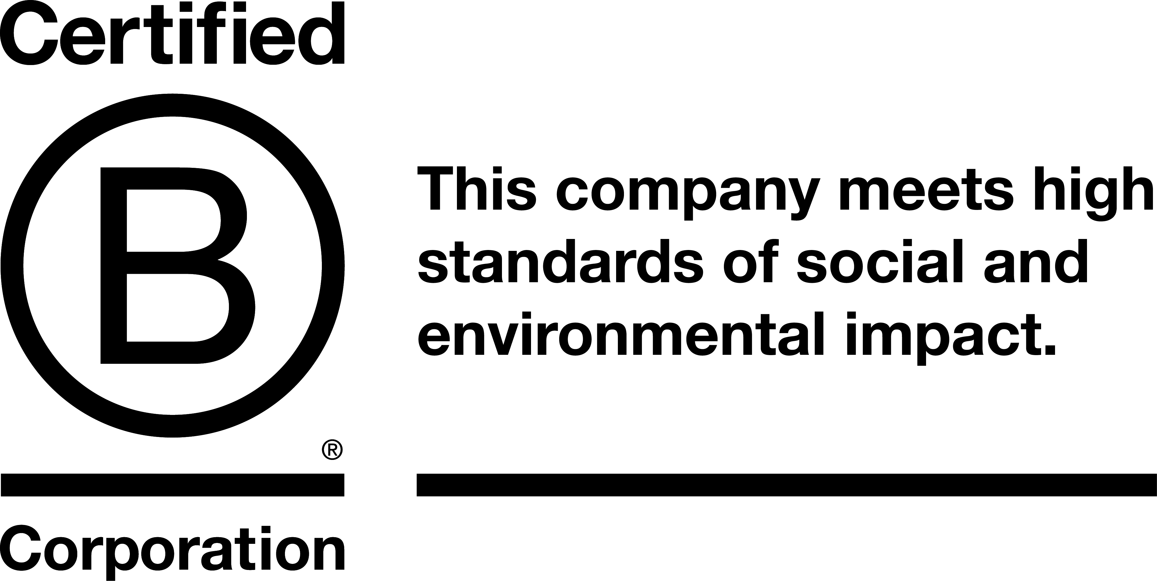 B Corp Logo Tagline Lockup Standards Black